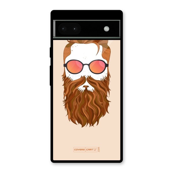 Man in Beard Glass Back Case for Google Pixel 6a
