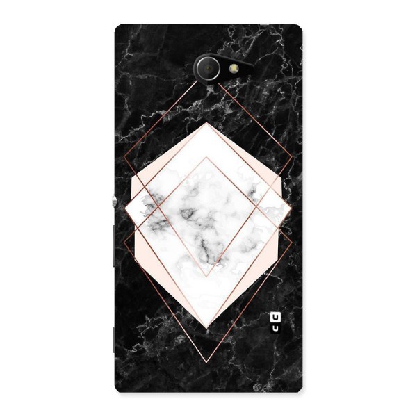 Marble Texture Print Back Case for Sony Xperia M2
