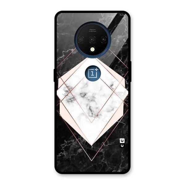 Marble Texture Print Glass Back Case for OnePlus 7T