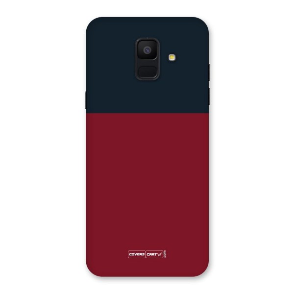 Maroon and Navy Blue Back Case for Galaxy A6 (2018)