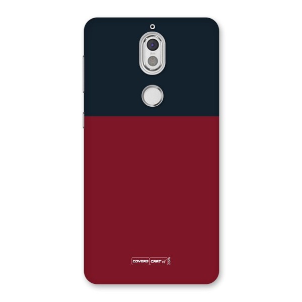 Maroon and Navy Blue Back Case for Nokia 7