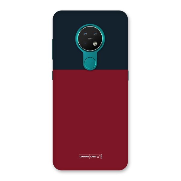 Maroon and Navy Blue Back Case for Nokia 7.2