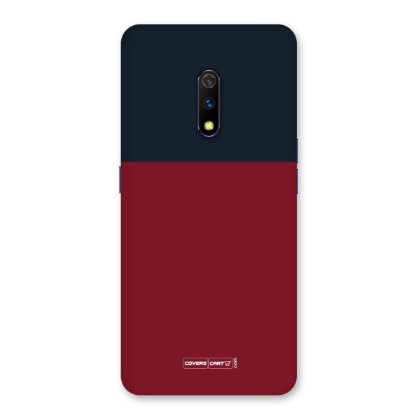 Maroon and Navy Blue Back Case for Realme X