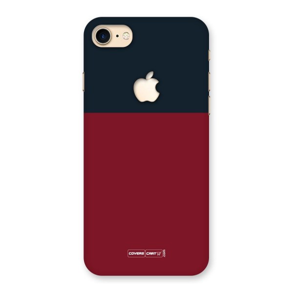 Maroon and Navy Blue Back Case for iPhone 7 Apple Cut