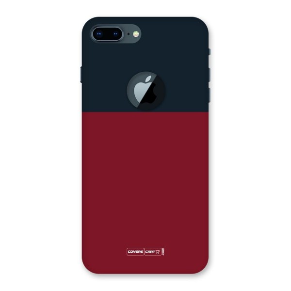 Maroon and Navy Blue Back Case for iPhone 7 Plus Logo Cut