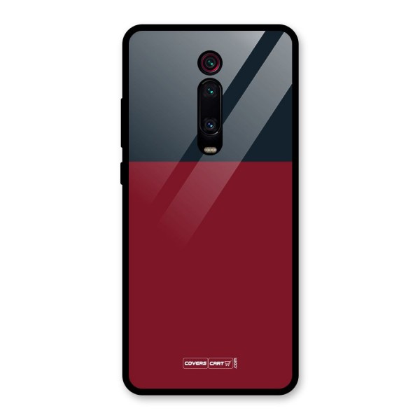 Maroon and Navy Blue Glass Back Case for Redmi K20 Pro