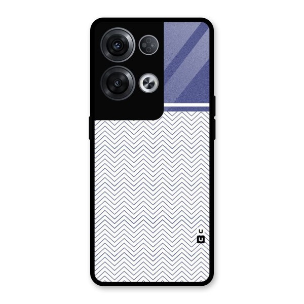 Melange Striped Pattern Glass Back Case for Oppo Reno8 Pro 5G