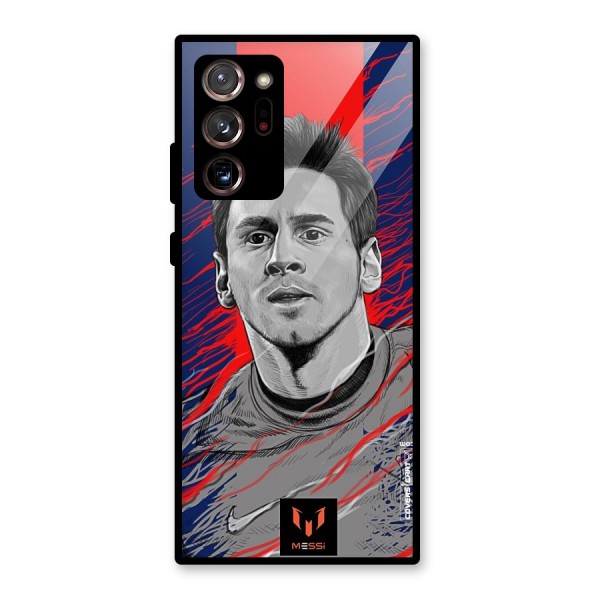 Messi For FCB Glass Back Case for Galaxy Note 20 Ultra
