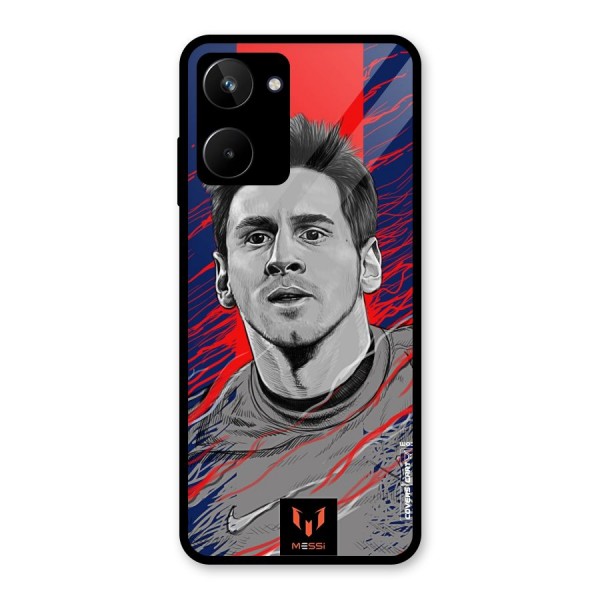 Messi For FCB Glass Back Case for Realme 10