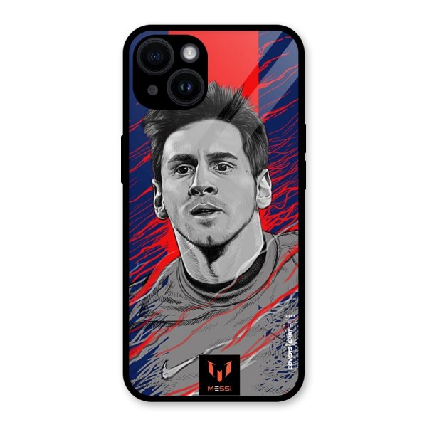 Messi For FCB Glass Back Case for iPhone 14