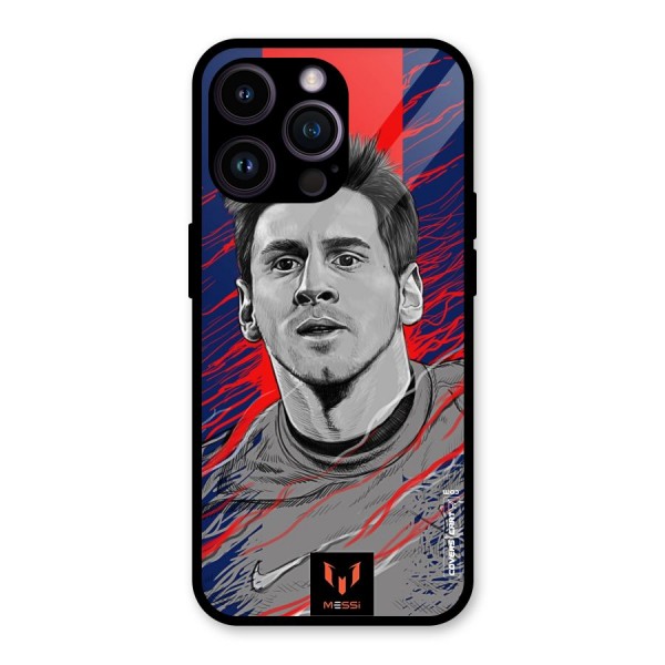 Messi For FCB Glass Back Case for iPhone 14 Pro Max