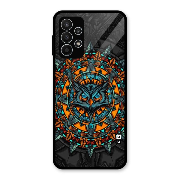 Mighty Owl Artwork Glass Back Case for Galaxy A23