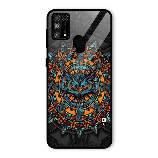 Mighty Owl Artwork Glass Back Case for Galaxy M31