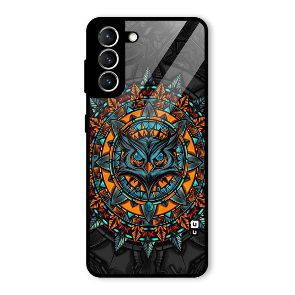 Mighty Owl Artwork Glass Back Case for Galaxy S21 5G