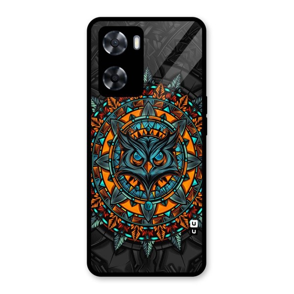 Mighty Owl Artwork Glass Back Case for Oppo A57 2022