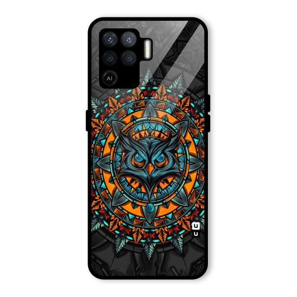 Mighty Owl Artwork Glass Back Case for Oppo F19 Pro