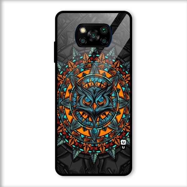 Mighty Owl Artwork Glass Back Case for Poco X3