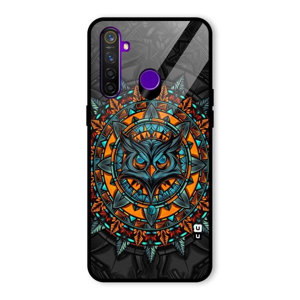 Mighty Owl Artwork Glass Back Case for Realme 5 Pro