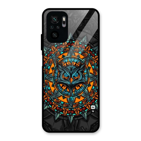 Mighty Owl Artwork Glass Back Case for Redmi Note 10