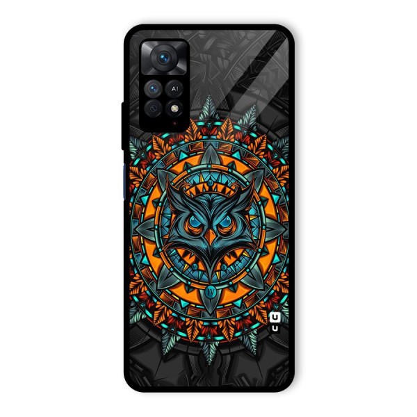 Mighty Owl Artwork Glass Back Case for Redmi Note 11 Pro