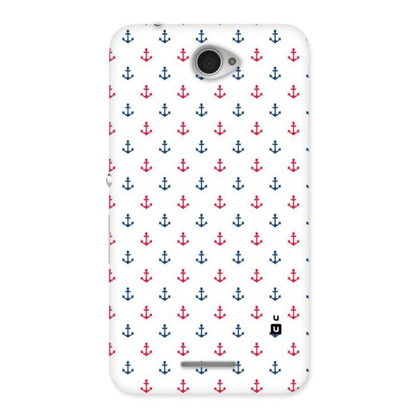 Minimal Anchor Pattern Back Case for Sony Xperia E4