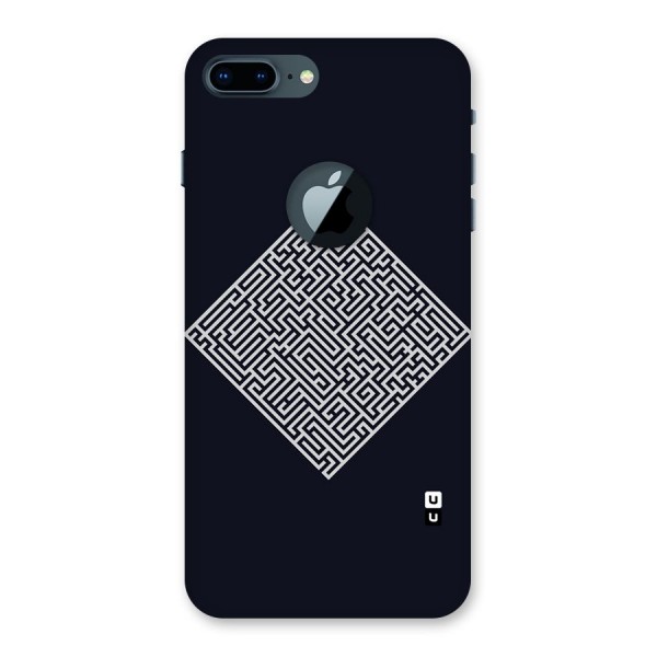 Minimal Maze Pattern Back Case for iPhone 7 Plus Logo Cut