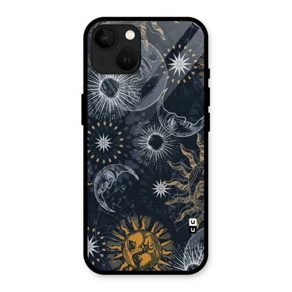 Moon And Sun Glass Back Case for iPhone 13