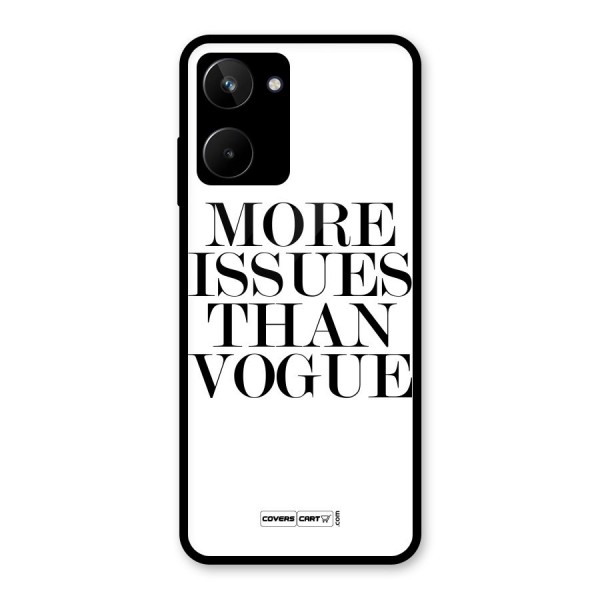 More Issues than Vogue (White) Glass Back Case for Realme 10