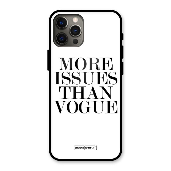 More Issues than Vogue (White) Glass Back Case for iPhone 12 Pro Max