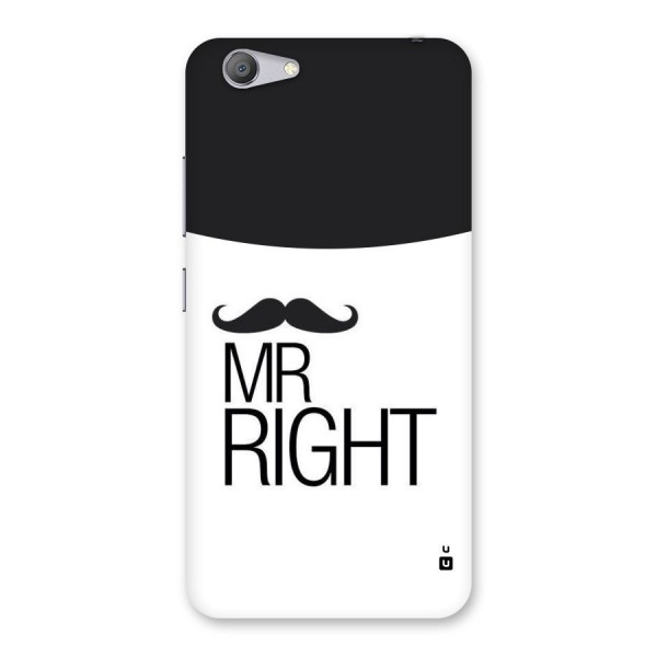 Mr. Right Moustache Back Case for Vivo Y53