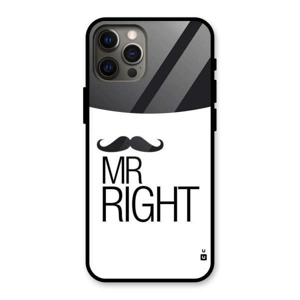 Mr. Right Moustache Glass Back Case for iPhone 12 Pro Max