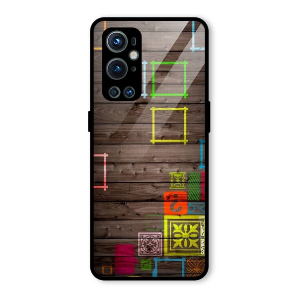Multicolor Frame Design Glass Back Case for OnePlus 9 Pro