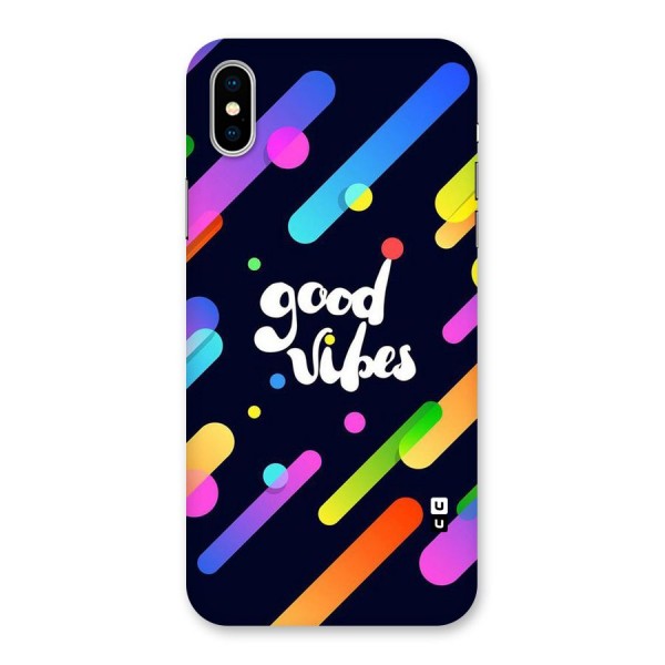Multicolor Good Vibing Back Case for iPhone X