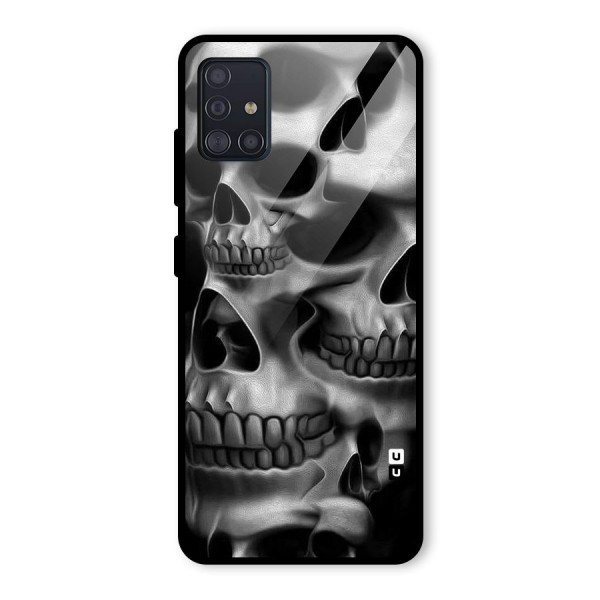 Multiple Skulls Glass Back Case for Galaxy A51