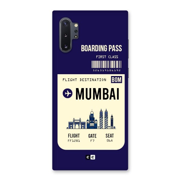 Mumbai Boarding Pass Back Case for Galaxy Note 10 Plus