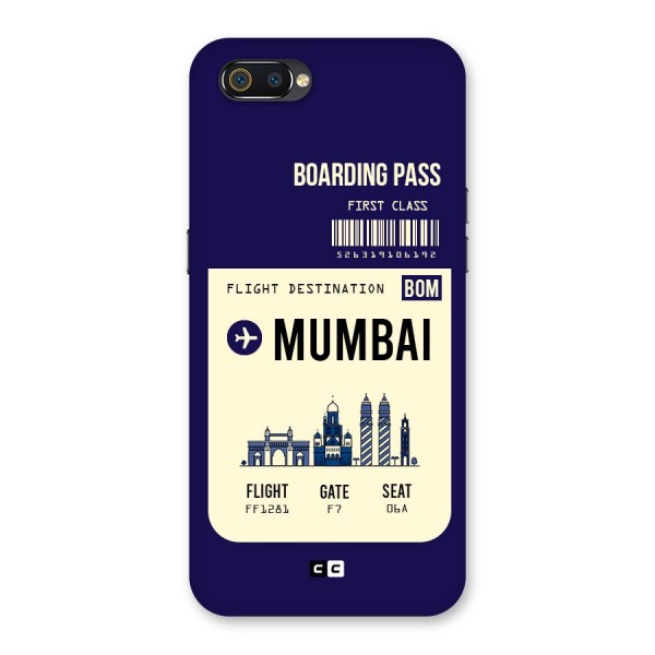 Mumbai Boarding Pass Back Case for Realme C2