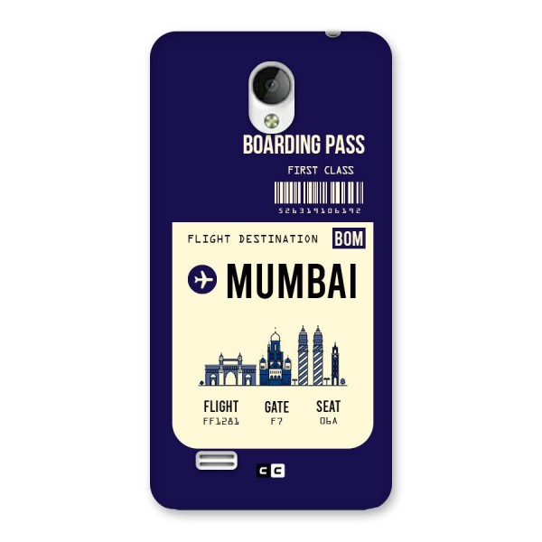 Mumbai Boarding Pass Back Case for Vivo Y21