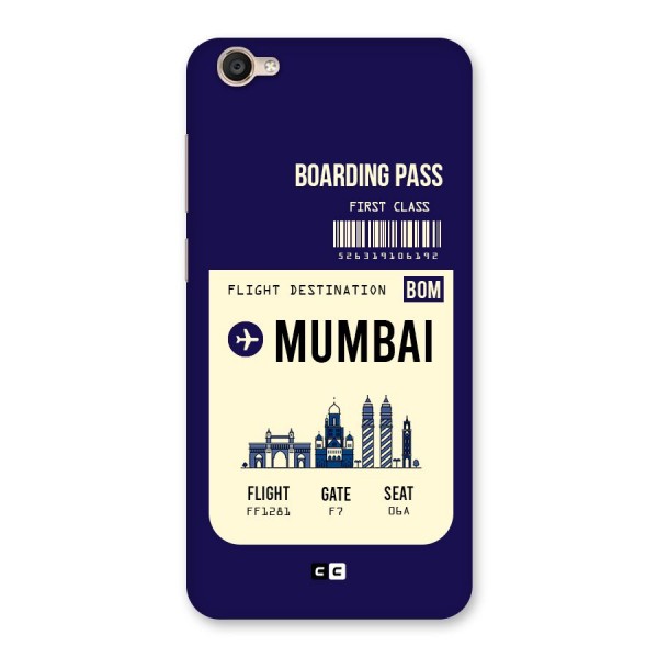Mumbai Boarding Pass Back Case for Vivo Y55L