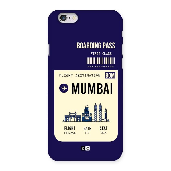 Mumbai Boarding Pass Back Case for iPhone 6 6S