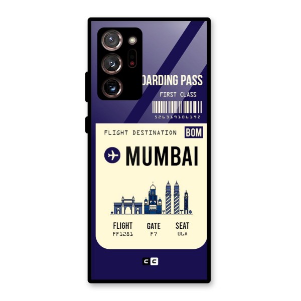 Mumbai Boarding Pass Glass Back Case for Galaxy Note 20 Ultra