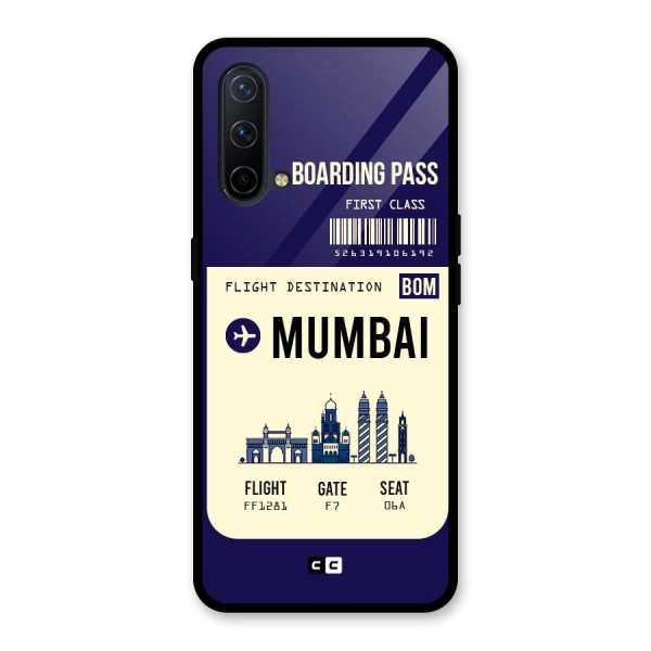 Mumbai Boarding Pass Glass Back Case for OnePlus Nord CE 5G