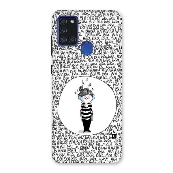 Music And Bla Bla Back Case for Galaxy A21s