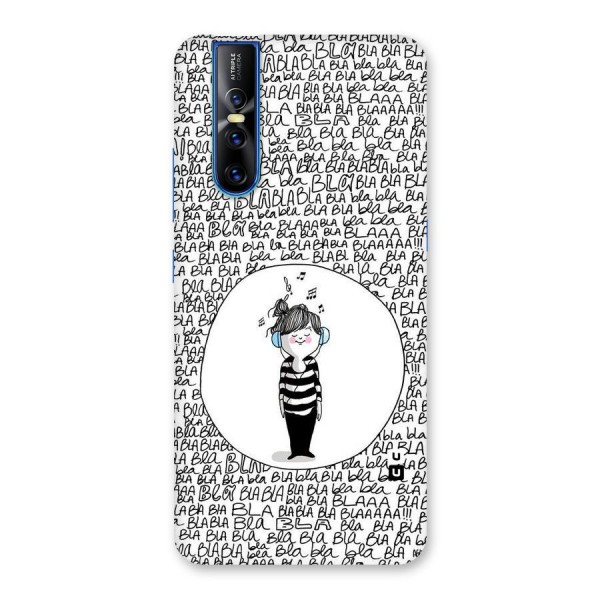 Music And Bla Bla Back Case for Vivo V15 Pro