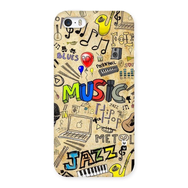 Music Pattern Back Case for iPhone SE