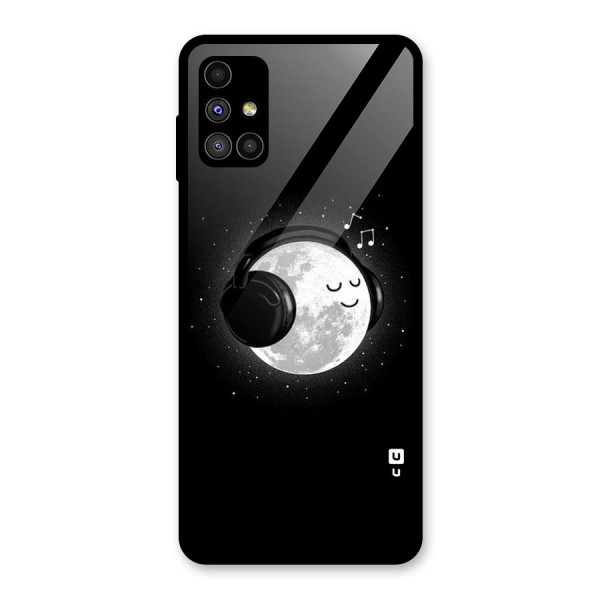 Music World Enjoying Glass Back Case for Galaxy M51