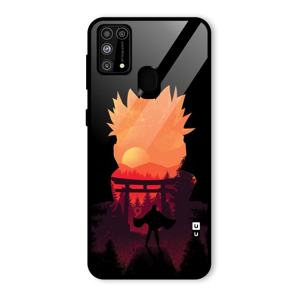 Naruto Anime Sunset Art Glass Back Case for Galaxy M31