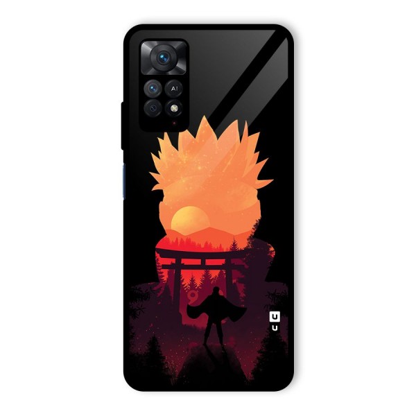 Naruto Anime Sunset Art Glass Back Case for Redmi Note 11 Pro Plus 5G