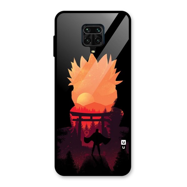 Naruto Anime Sunset Art Glass Back Case for Redmi Note 9 Pro Max