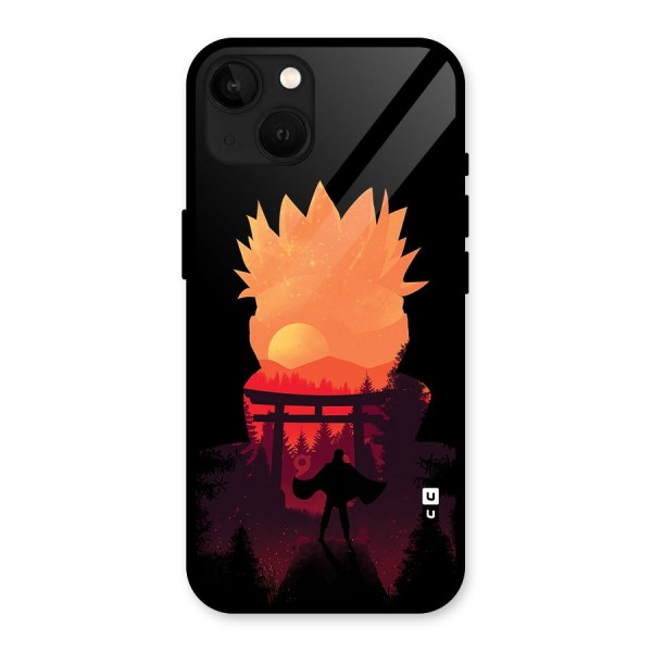 Naruto Anime Sunset Art Glass Back Case for iPhone 13