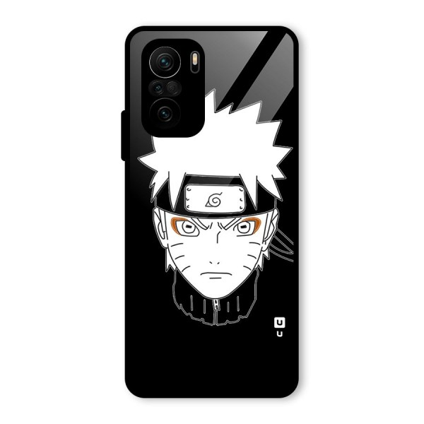 Naruto Black and White Art Glass Back Case for Mi 11x